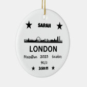 Londen Marathon 2025 Finisher Gift voor hardlopers Keramisch Ornament (Rechts)