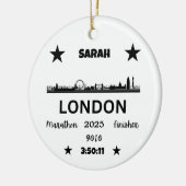 Londen Marathon 2025 Finisher Gift voor hardlopers Keramisch Ornament (Links)