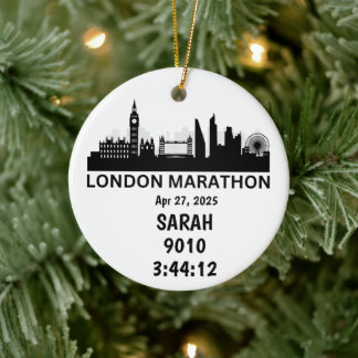 Londen Marathon 2025 Finisher Gift voor hardlopers Keramisch Ornament