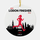 Londen Marathon 2025 Finisher Gift voor hardlopers Keramisch Ornament (Voorkant)