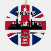 Londen Marathon Finisher Running Keepsake Gift Keramisch Ornament (Voorkant)