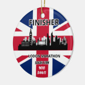 Londen Marathon Finisher Running Keepsake Gift Keramisch Ornament (Links)