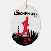 Londen Marathon Finisher Running Keepsake Gift Keramisch Ornament (Rechts)