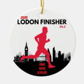 Londen Marathon Finisher Running Keepsake Gift Keramisch Ornament (Voorkant)
