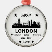 Londen Marathon Finisher Running Keepsake Gift Metalen Ornament (Voorkant)