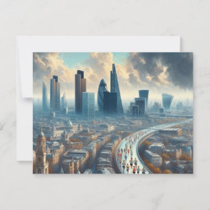 Londen marathon  minimalistisch reizen briefkaart