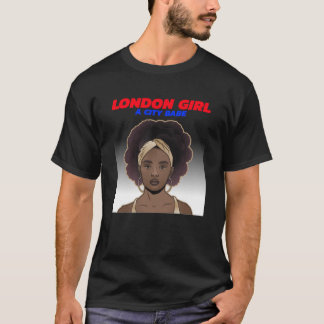 Londen Meisje een Stad Babe Afro Diva Meisjes en D T-shirt