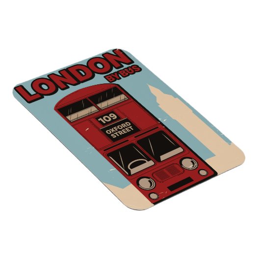 Londen met de bus magneet (Rechterzijde)