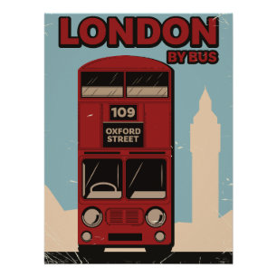 Londen met de bus perfect poster
