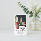 Londen met Kerstmis, kerstfeest Ticket Invite Informatiekaartje (Staand voorkant)