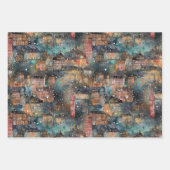 Londen met Kerstmis & Nieuwjaar in Waterverf Inpakpapier Vel (Voorkant)