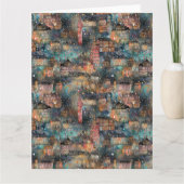 Londen met Kerstmis & Nieuwjaar in Waterverf Kaart (Voorkant)