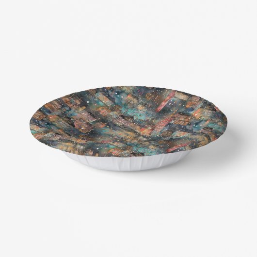 Londen met Kerstmis & Nieuwjaar in Waterverf Papieren Kommen (Gebogen)