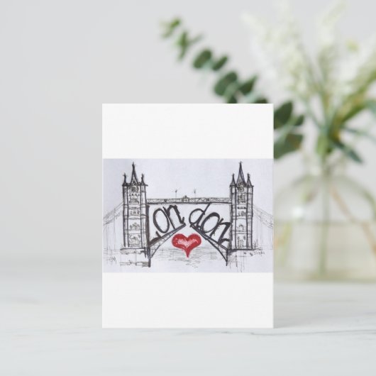 Londen met liefde briefkaart (Staand voorkant)