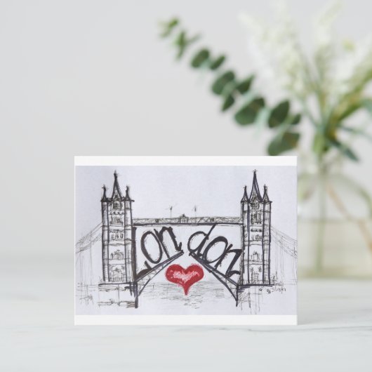 Londen met liefde briefkaart (Staand voorkant)