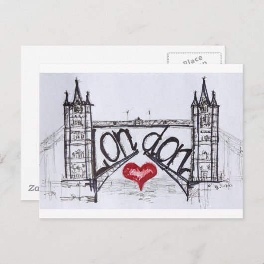 Londen met liefde briefkaart (Voorkant / Achterkant)