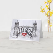 Londen met liefde kaart (Gele Bloem)