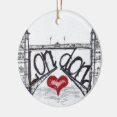 Londen met liefde keramisch ornament (Links)