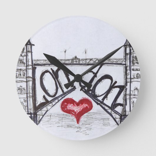 Londen met liefde ronde klok (Voorkant)