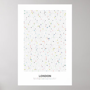 Londen - MetroDots Poster