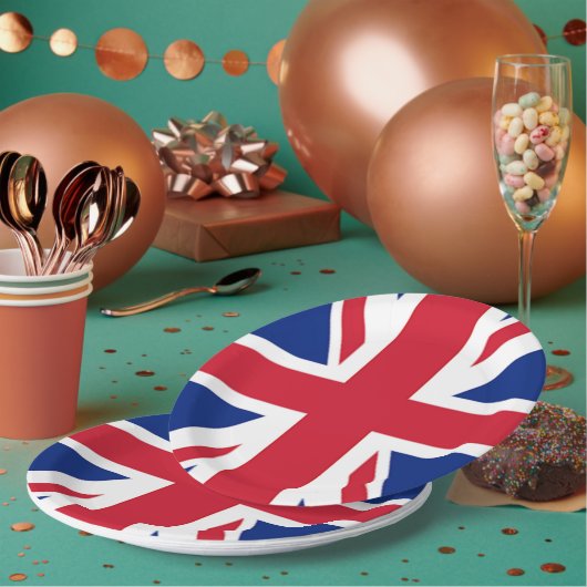 Londen mode Britse vlag Union Jack Papieren Bordje (Multi)