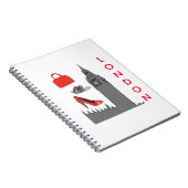 Londen Mode Thema Notitieboek (Rechterzijde)
