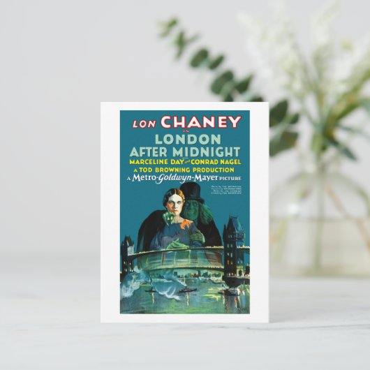 Londen na middernacht (1927) briefkaart (Staand voorkant)