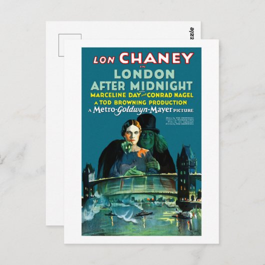 Londen na middernacht (1927) briefkaart (Voorkant / Achterkant)