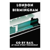 Londen naar Birmingham Train poser Perfect Poster (Voorkant)