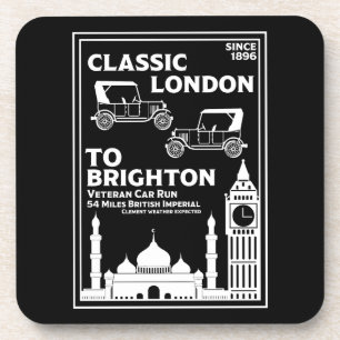 Londen naar Brighton Veteran Car Run Bier Onderzetter
