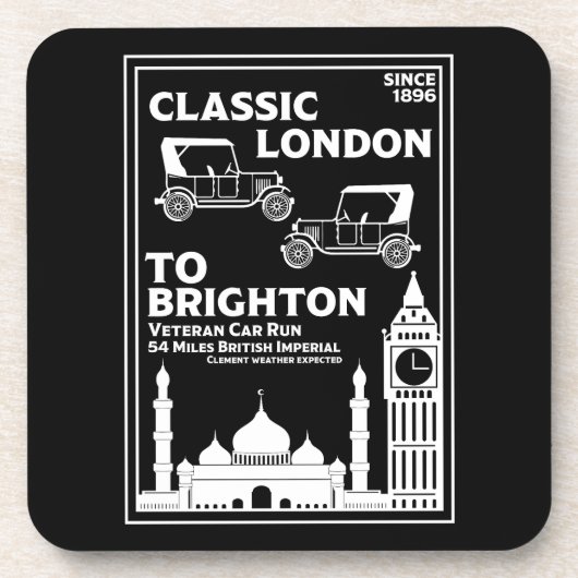 Londen naar Brighton Veteran Car Run Bier Onderzetter (Voorkant)