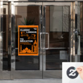 Londen naar Brighton Veteran Car Run Raamsticker (Kantoordeur)