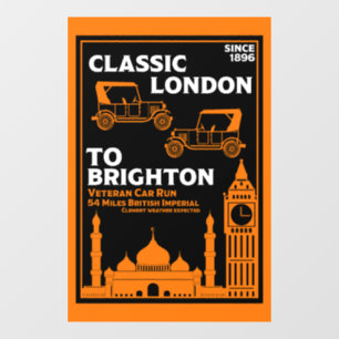 Londen naar Brighton Veteran Car Run Raamsticker