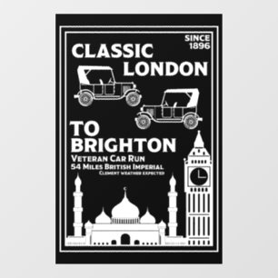 Londen naar Brighton Veteran Car Run Raamsticker