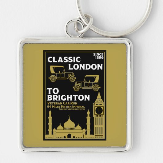 Londen naar Brighton Veteran Car Run Sleutelhanger (Voorkant)