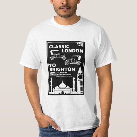 Londen naar Brighton Veteran Car Run T-shirt (Voorkant)