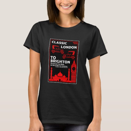 Londen naar Brighton Veteran Car Run T-shirt (Voorkant)
