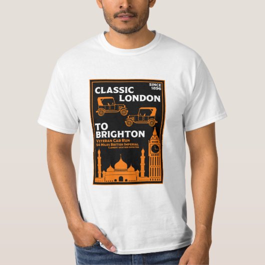 Londen naar Brighton Veteran Car Run T-shirt (Voorkant)