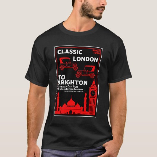 Londen naar Brighton Veteran Car Run T-shirt (Voorkant)