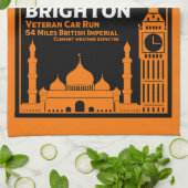 Londen naar Brighton Veteran Car Run Theedoek (Gevouwen)