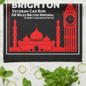 Londen naar Brighton Veteran Car Run Theedoek (Gevouwen)