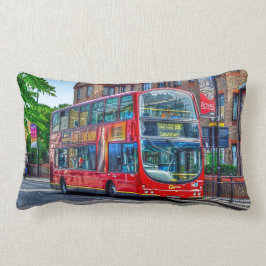 Londen naar Lewisham Red Double-decker Bus UK Kussen