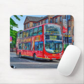 Londen naar Lewisham Red Double-decker Bus UK Muismat (Met muis)