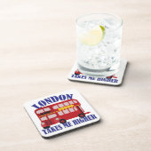 Londen neemt me meer plezier in slogan kunst onderzetter (Rechterzijde)