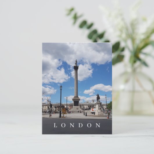 Londen Nelson Column uitzicht ansichtkaart Briefkaart (Staand voorkant)