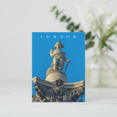 Londen Nelson standbeeld close-up uitzicht briefka Briefkaart (Staand voorkant)