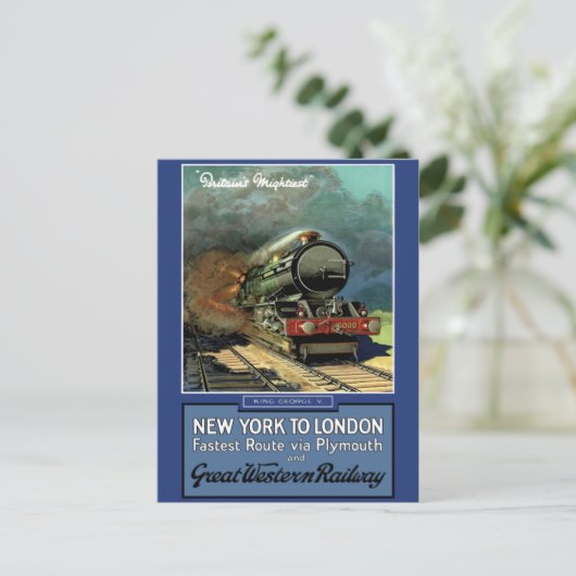 Londen New York Great Western Railway Briefkaart (Staand voorkant)