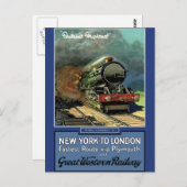 Londen New York Great Western Railway Briefkaart (Voorkant / Achterkant)