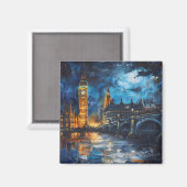 Londen Night Painting Magneet (Voorkant / Achterkant)