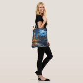 Londen Night Painting Tote Bag (Op model)